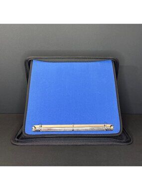 Black Blue Hardcover Zippered Sketchbook 3 Ring Binder Artist Artwork Drawing